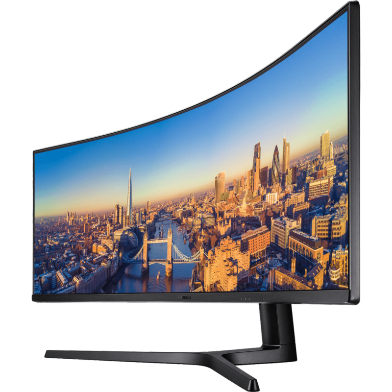 Een samsung curved monitor.